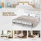 Costway Queen Size Metal Bed Frame Steel Slat Platform Headboard Footboard Bedroom Sliver